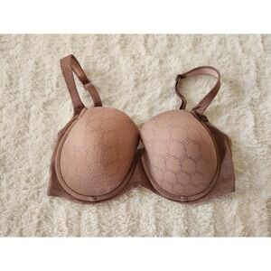 Soma Stunning Support Geo Lace Full Coverage Bra 32DD Padded Cup Underwire